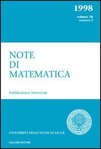 Note di matematica. Vol. 18/2