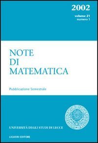 Note di matematica. Vol. 21
