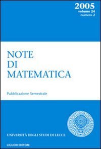 Note di matematica. Vol. 24/2