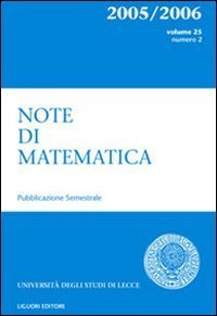 Note di matematica. Vol. 25/2
