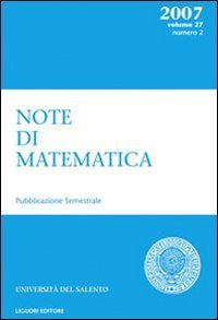 Note di matematica. Vol. 27/2
