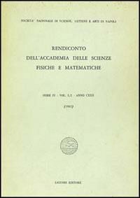 Rendiconto dell'Accademia delle scienze fisiche e matematiche. Serie IV. Vol. 50: Anno 1983. - Anno 1983