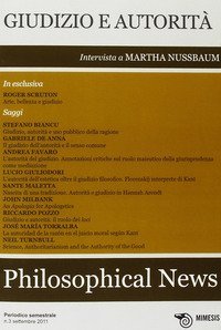 Philosophical news (2012). Vol. 3: Giudizio e autorit&agrave;. - Giudizio e autorit&agrave;
