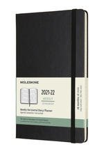18 Months, Weekly Horizontal. Large, Hard Cover, Black