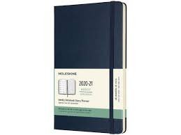 18 Months, Weekly Notebook. Large, Hard Cover, Sapphire Blue