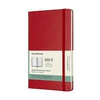 18 Months, Weekly Notebook. Large, Hard Cover, Scarlet Red