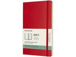 18 Months, Weekly Notebook. Large, Soft Cover, Scarlet Red