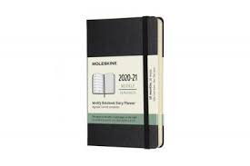 18 Months, Weekly Notebook. Pocket, Hard Cover, Black