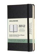 18 Months, Weekly Notebook. Pocket, Hard Cover Black