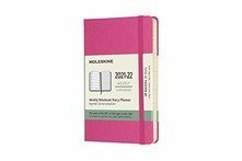 18 Months, Weekly Notebook. Pocket, Hard Cover, Bougainvillea Pink
