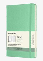 18 Months, Weekly Notebook. Pocket, Hard Cover, Ice Green