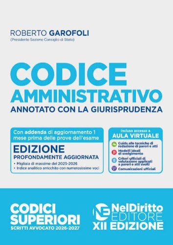 Codice Amministrativo annotato 2026-2027 esame avvocato
