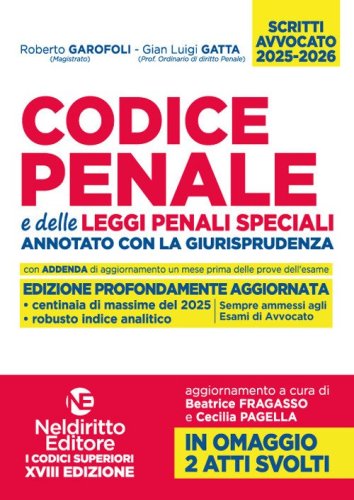 Codice penale annotato con la giurisprudenza 2025-2026 per l'esame di avvocato