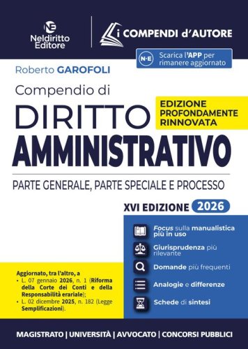 Compendio di diritto amministrativo 2026