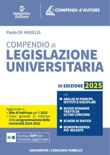 Compendio di legislazione universitaria 2025
