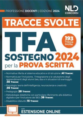 Tracce Svolte. TFA. Docenti di sostegno 2024 per la prova scritta
