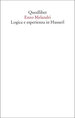 Logica e esperienza in Husserl