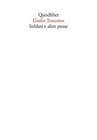 Soldati e altre prose