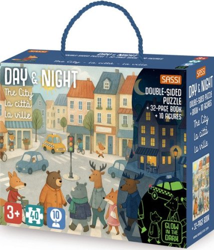 The city-La citt&agrave;-La ville. Puzzle day & night