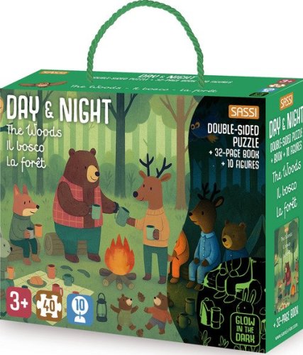 The woods-Il bosco-La for&ecirc;t. Puzzle day & night