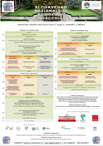 25 e 26 Maggio XI Convegno SIPI in Unicatt